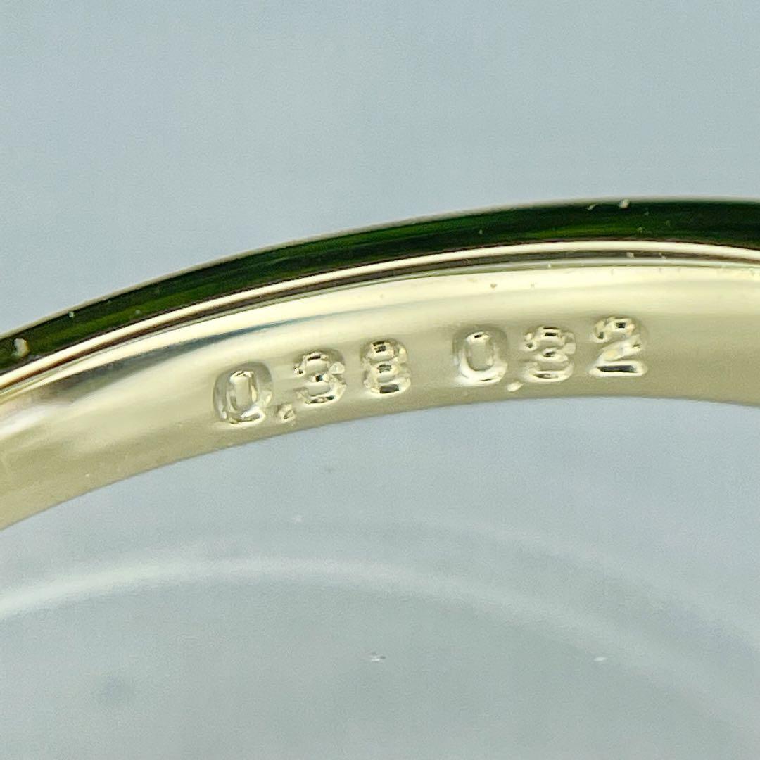 K18 天然ダイヤモンドリング0.38/0.32ct