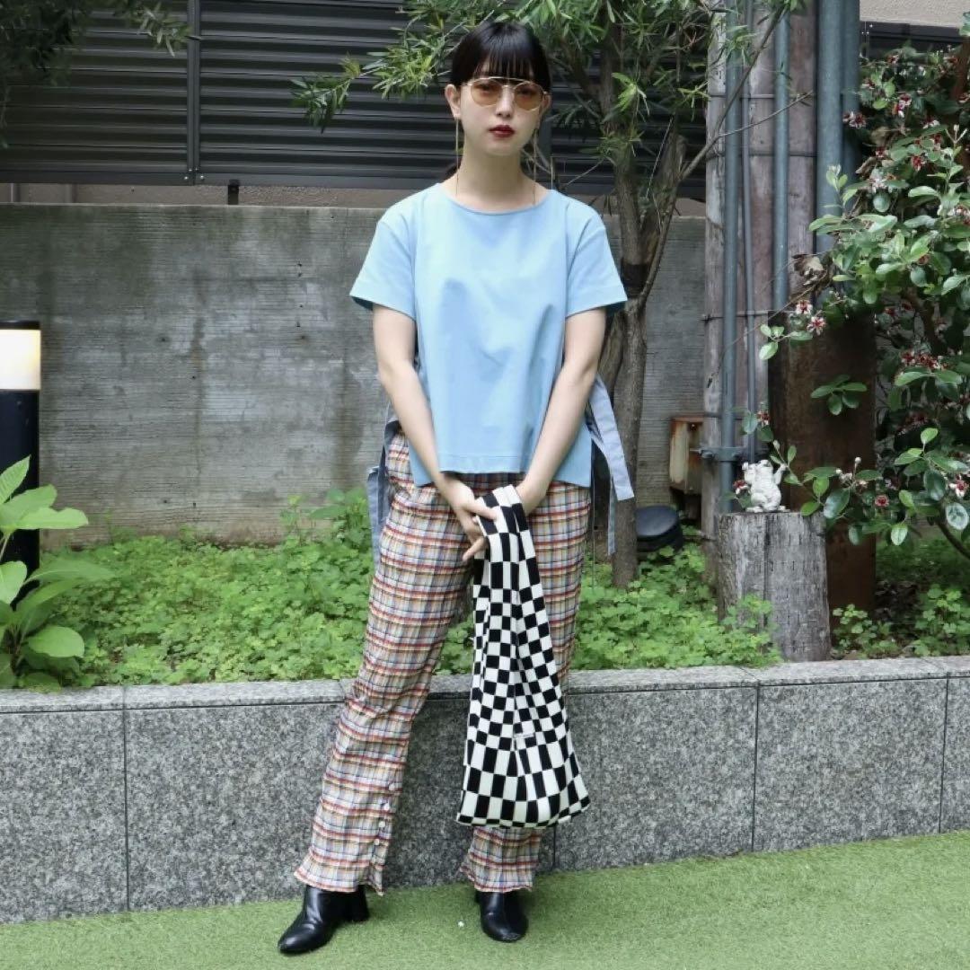 未使用級⭐︎BELPER PLEATED PANTS マドラスチェック パンツ