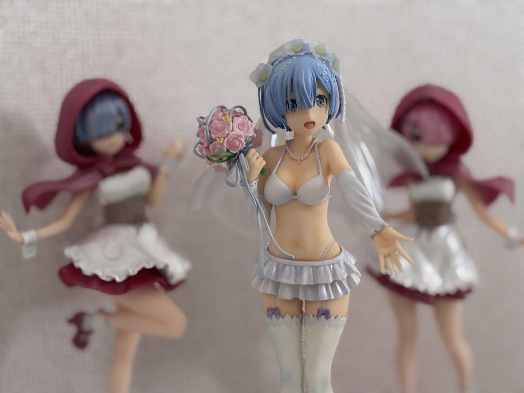 レム ラム ウエディングドレス 赤ずきん フィギュアセット 3体 まとめ売り