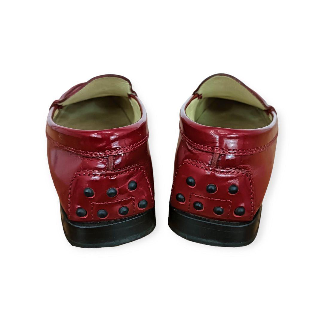 TOD'S トッズ ローファー エナメル ワイン 赤 レッド 22