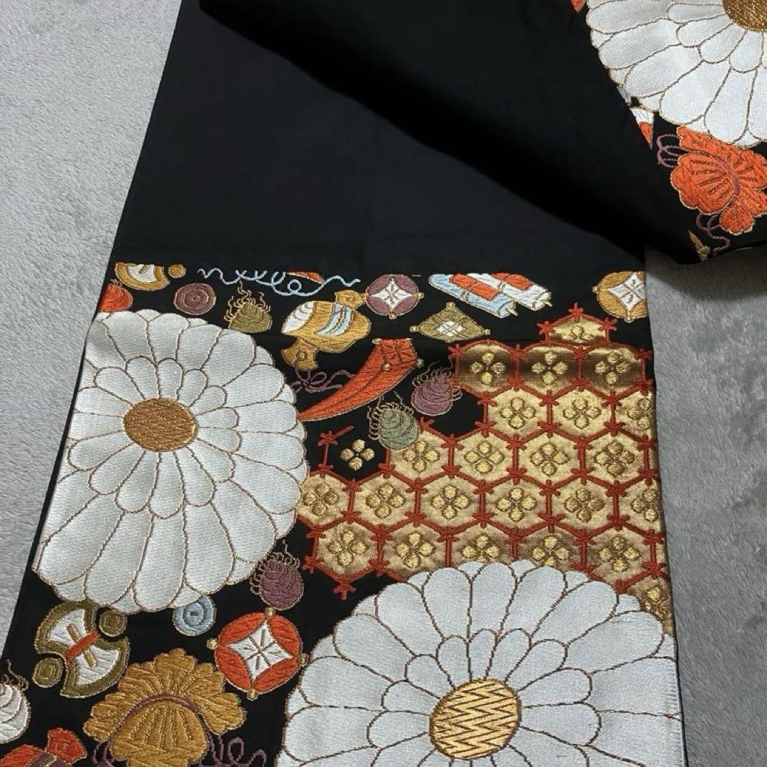 袋帯 河合美術織物 菊紋 宝尽くし - メルカリ