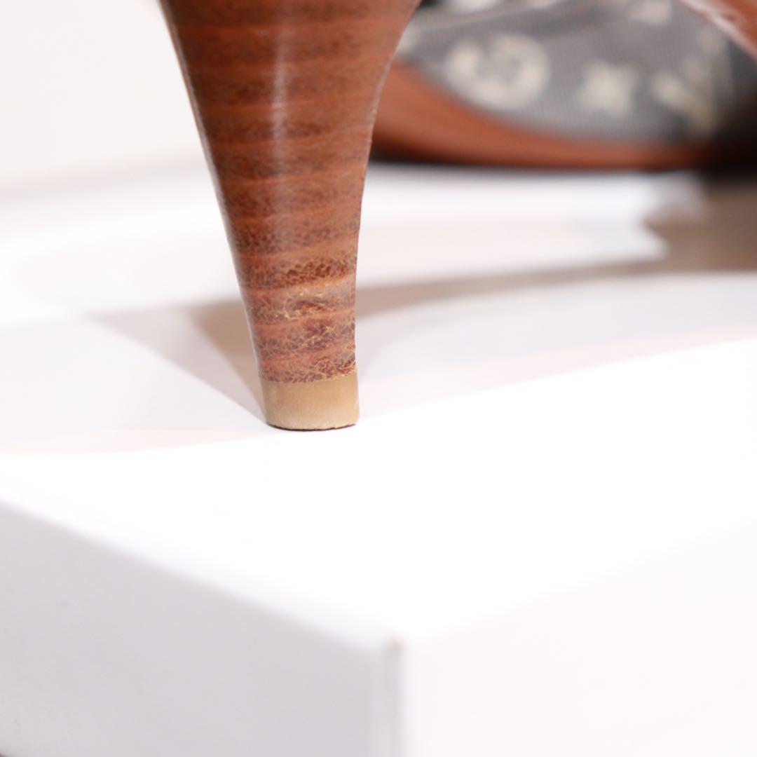LOUIS VUITTON モノグラム サンダル ミュール サイズ37 グレー 画像7