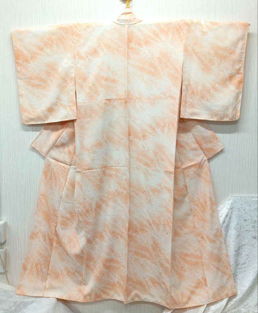 小紋 着物 正絹 和装 ピンク 小花 身丈154cm 衣装 昭和レトロ