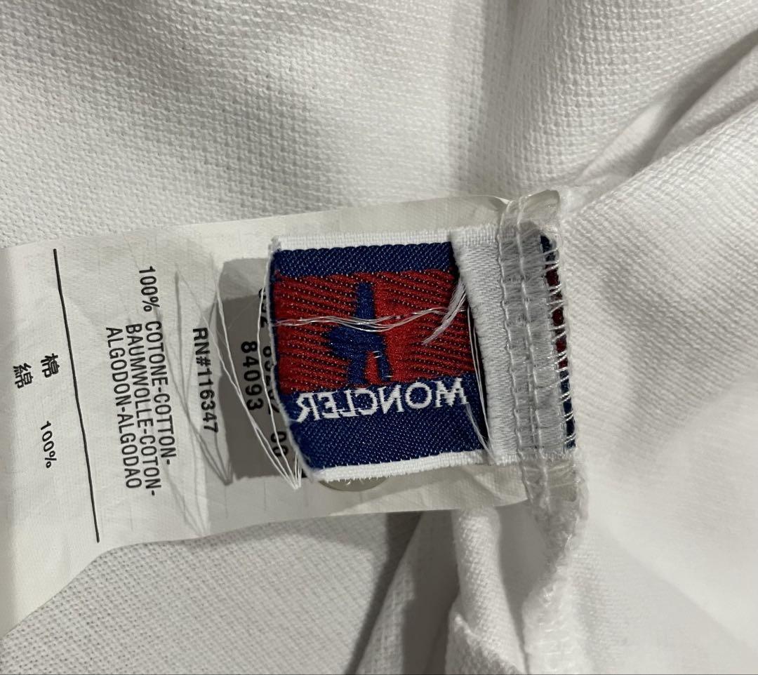 ［美品］モンクレール　ポロシャツ　ホワイト　L