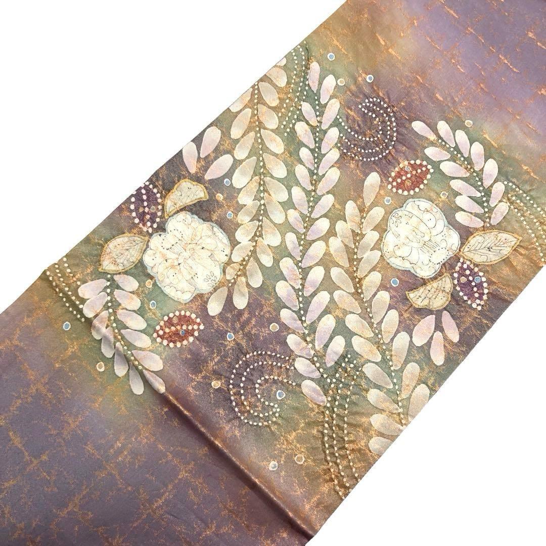 袋帯 作家物 美しい辻が花模様 暈し 金糸 O-3260 - メルカリ