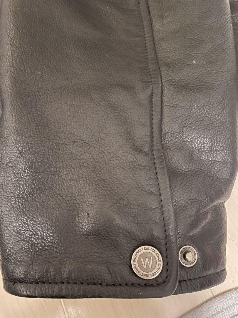 90s WILSONS LEATHER ブラックレザージャケット