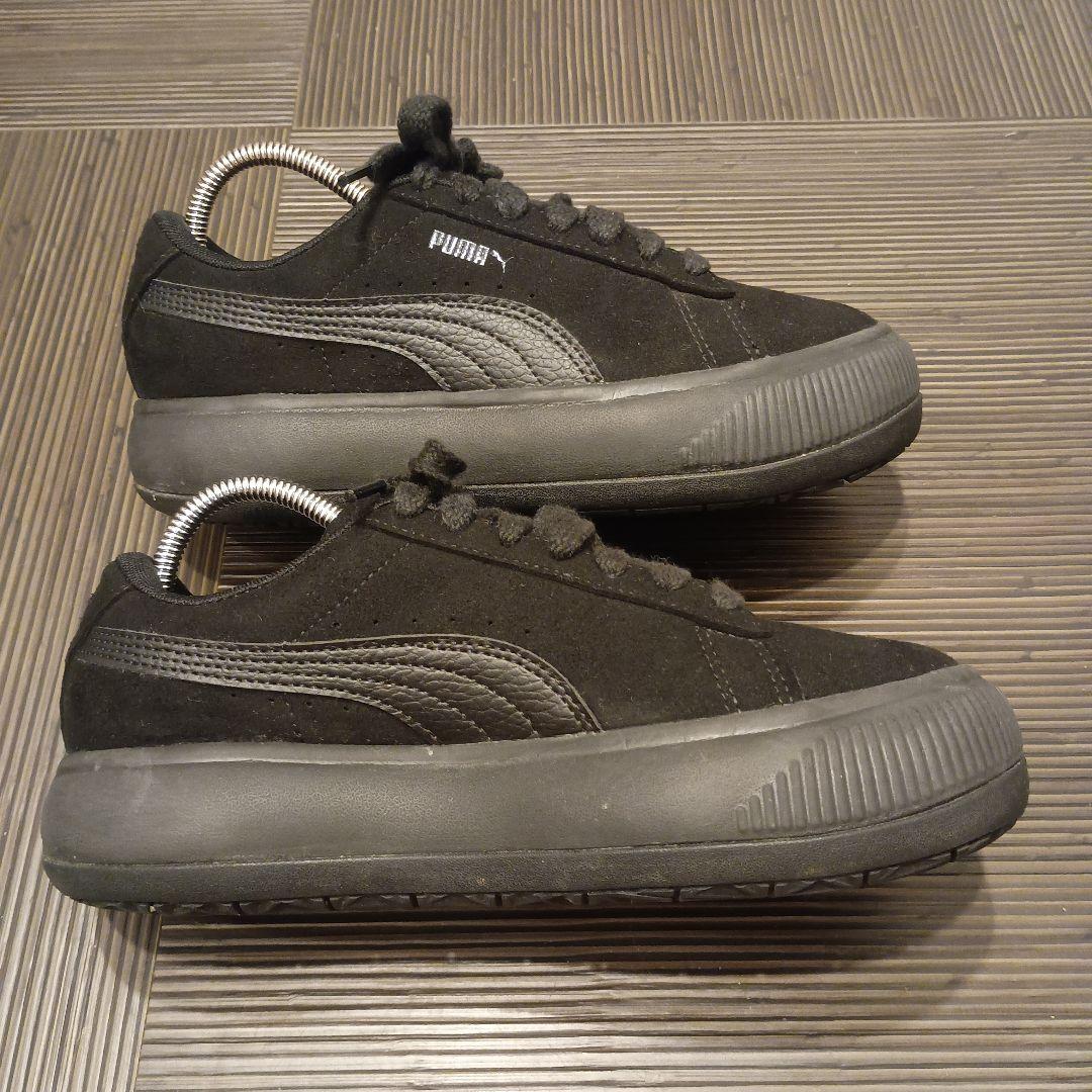 極美品】 EMODA PUMA エモダ プーマ スエードマユ 黒 23cm