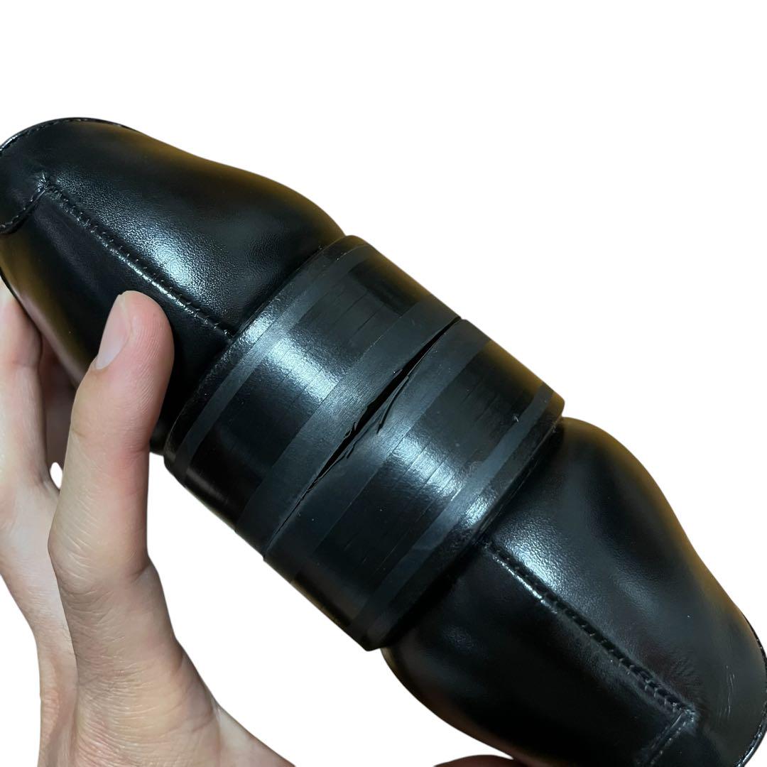 美品 YANKO ヤンコ プレーントゥシューズ 6 黒