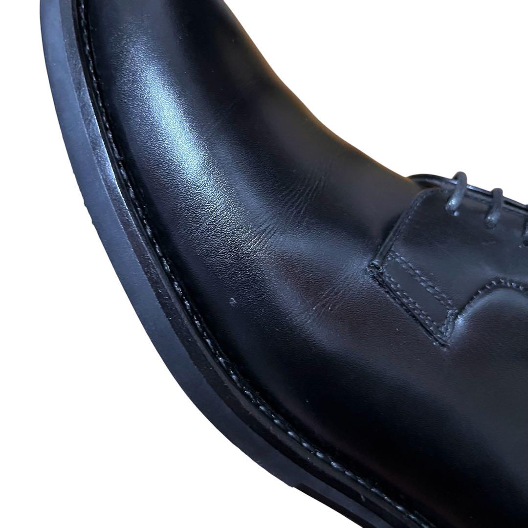 美品 YANKO ヤンコ プレーントゥシューズ 6 黒