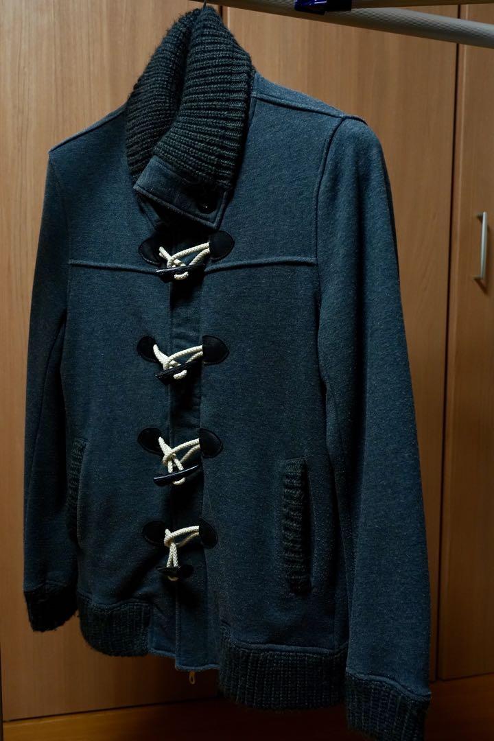 ダークグレー ダッフルコート　SLICK 38サイズ