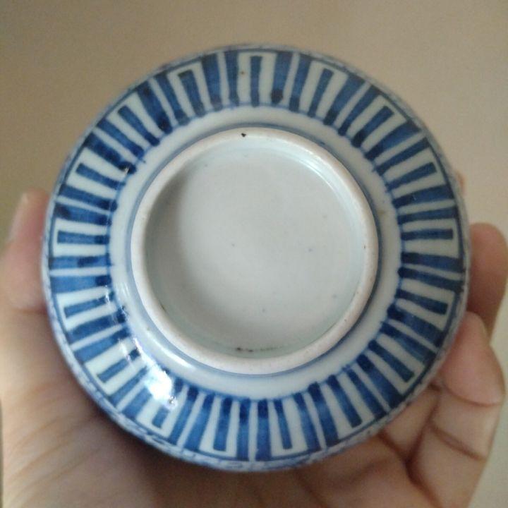 古伊万里染付微塵花唐草りん茶碗（その1）