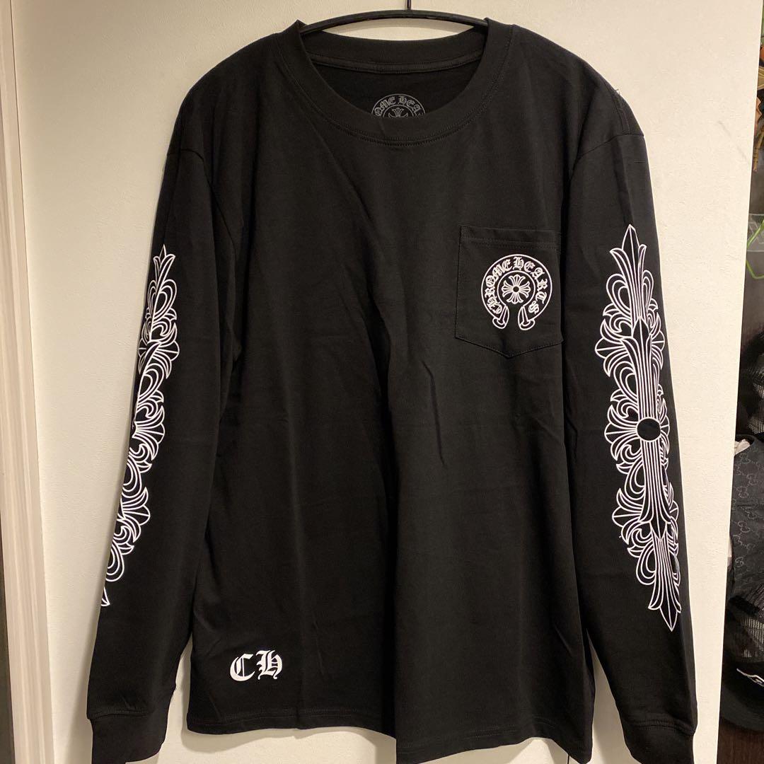 新品　CHROME HEARTS クロムハーツ　ロンT CHクロス十字架　LA