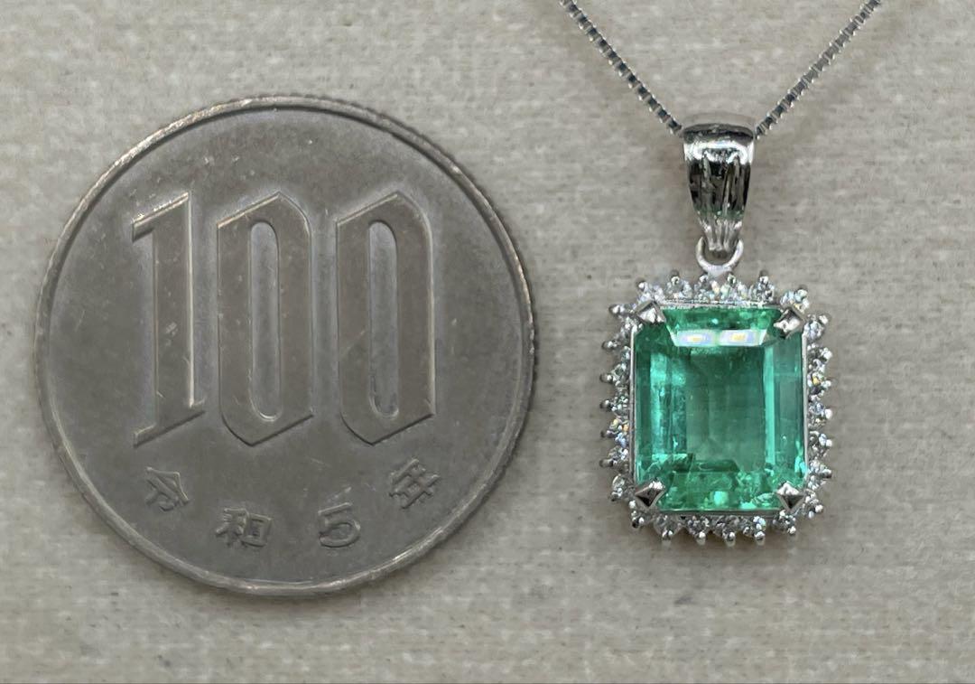専用JF315☆高級コロンビア産エメラルド2.38ct ダイヤ pt ヘッド
