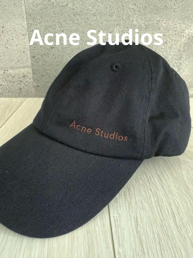 Acne Studios - ツイルロゴキャップ - ブラック