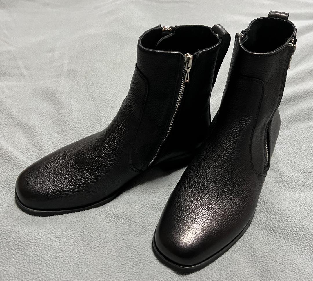 【Llife】SLIGHT SQUARE ZIP BOOTS 42 Llife】SLIGHT SQUARE ZIP BOOTS 42