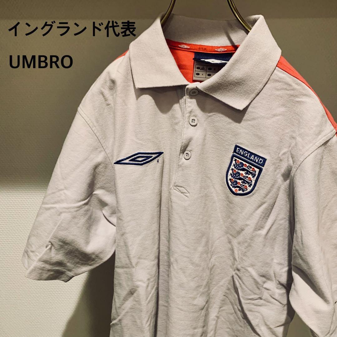 イングランド代表 UMBRO ポロシャツ グレー/赤 - メルカリ