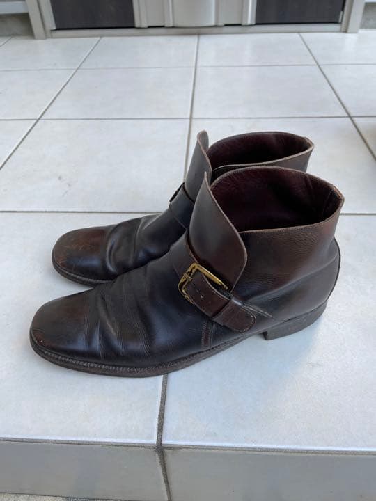 初売り】 ビンテージ ミドル丈モンクストラップブーツ ブーツ - bureau