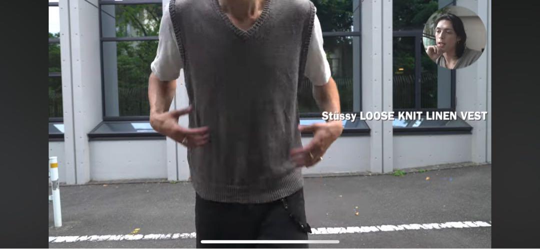 モーガン蔵人着用 Stussy LOOSE KNIT LINEN VEST