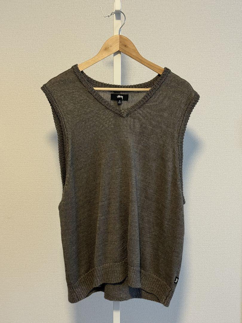 モーガン蔵人着用 Stussy LOOSE KNIT LINEN VEST