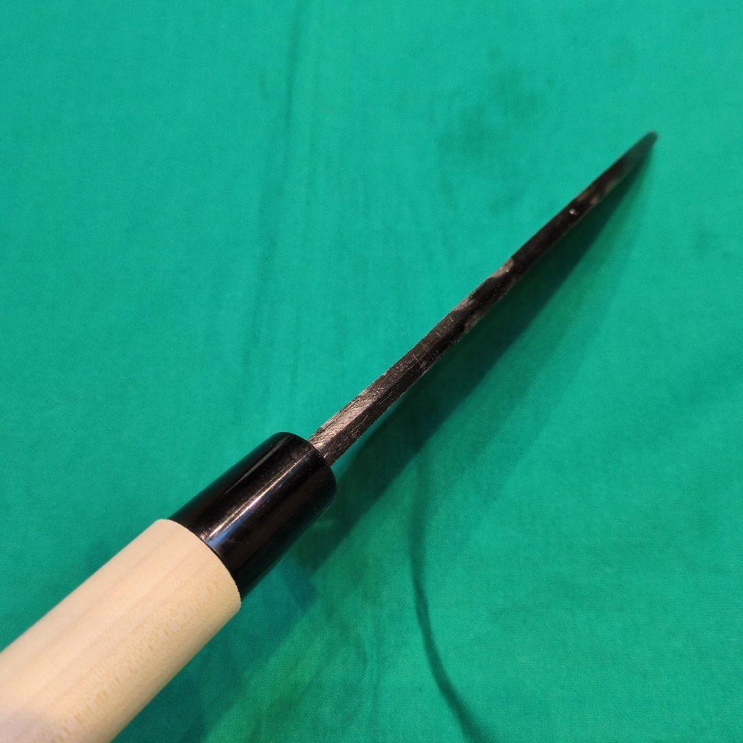 土佐刃物安来白鋼黒打両刃出刃包丁180ミリ