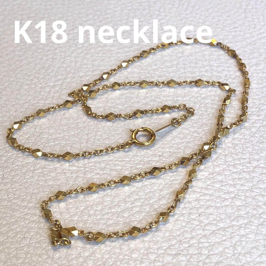 K18 ゴールド ネックレス 1点限定】K18イエローゴールドネックレス(喜平6面ダブルカット
