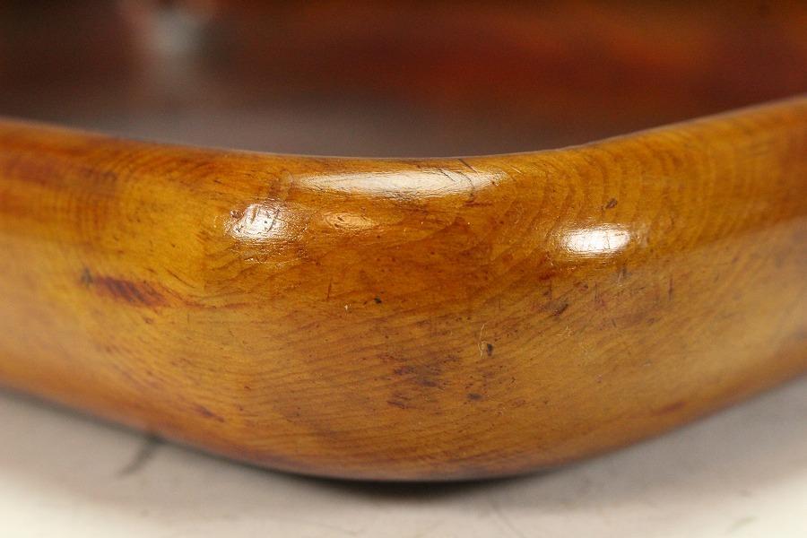 煎茶 老松 古材 四方 盆 時代物(K-LC691)