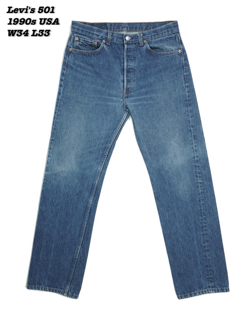 Levi's 501 DENIM PANTS USA 1990s W34 L33