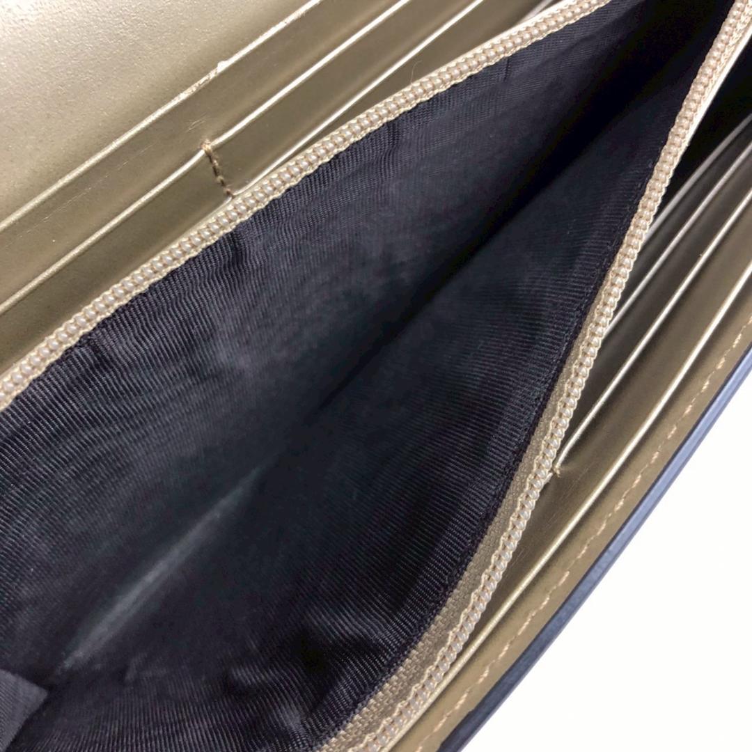 GUCCI グッチ グッチシマ リボン 長財布 ゴールド レディース ブランド
