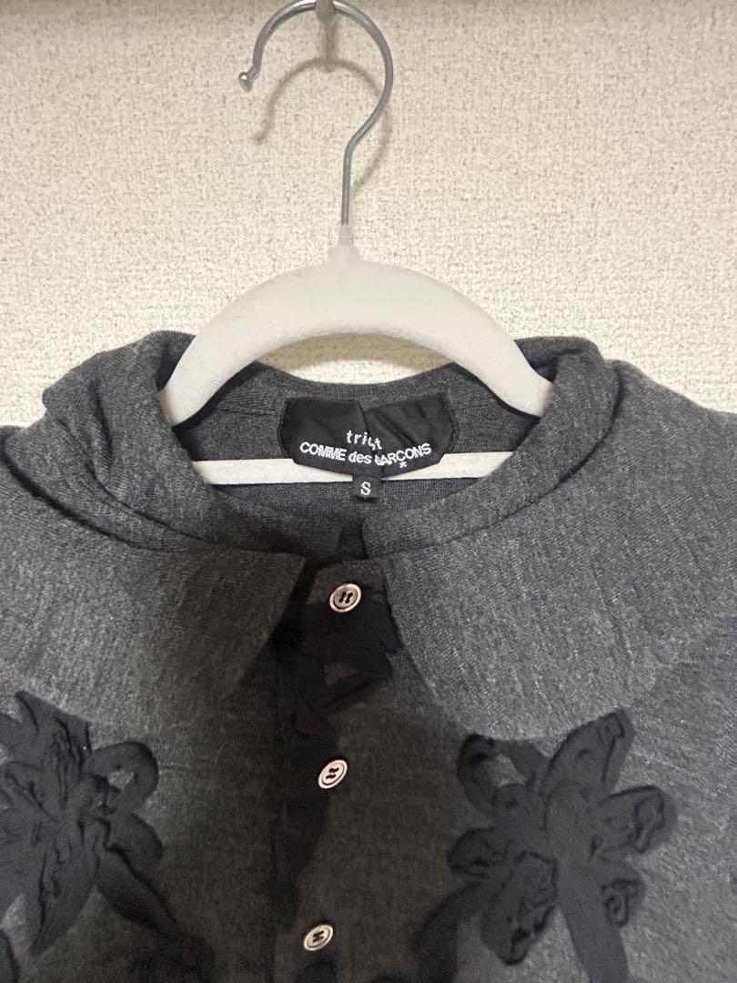 tricot Comme des Garçons 花柄刺繍長袖カーディガン S