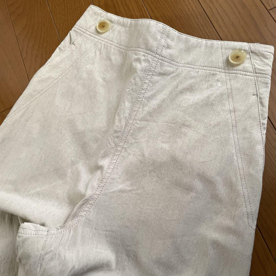 マカフィー★MACPHEE★レーヨンリネンコットン セミワイドクロップドパンツ
