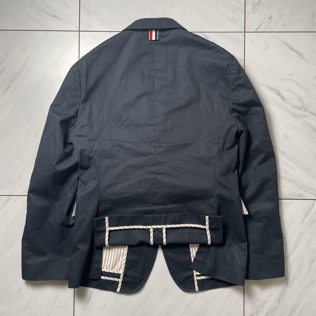 THOM BROWNE. テーラード コットン100 トリコロール ネイビー S