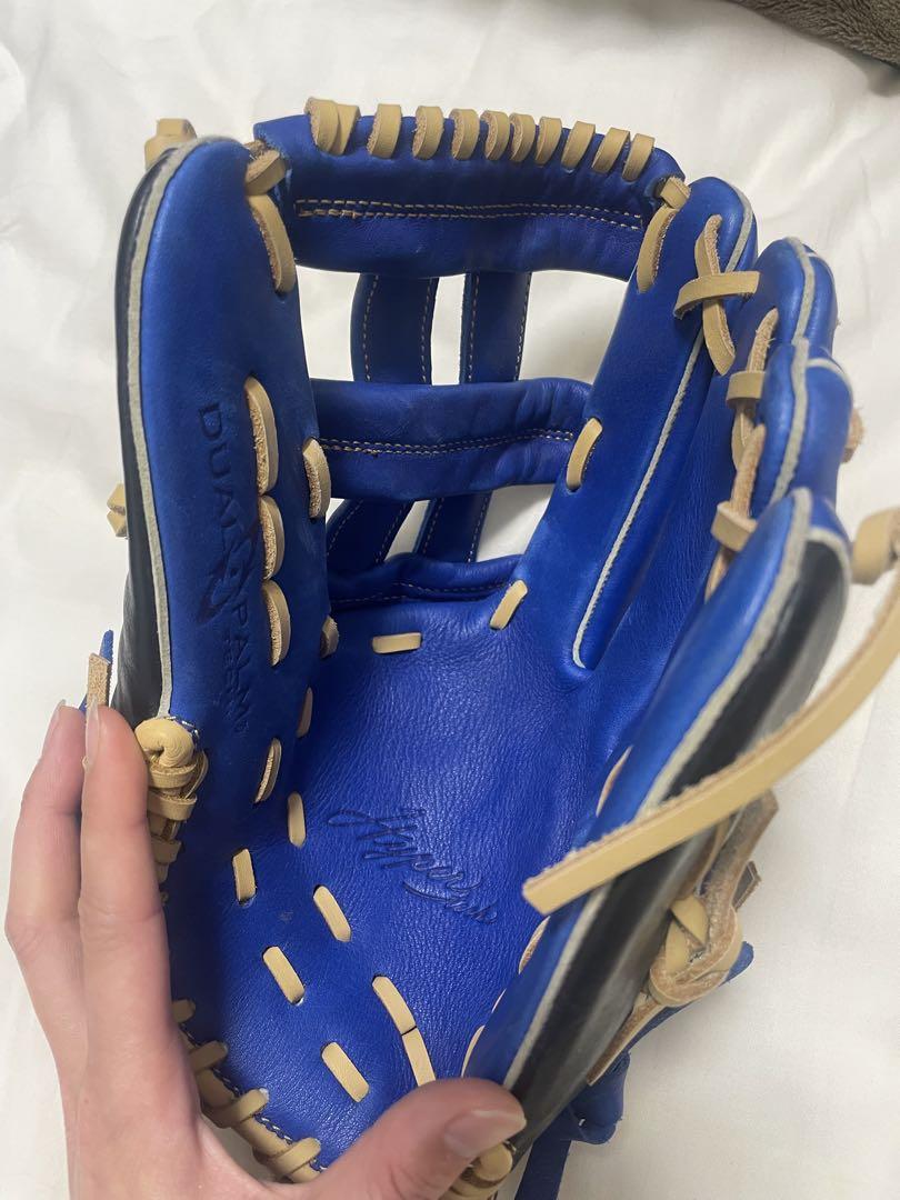 Rawlings 青 レザー グローブ 右投げ用