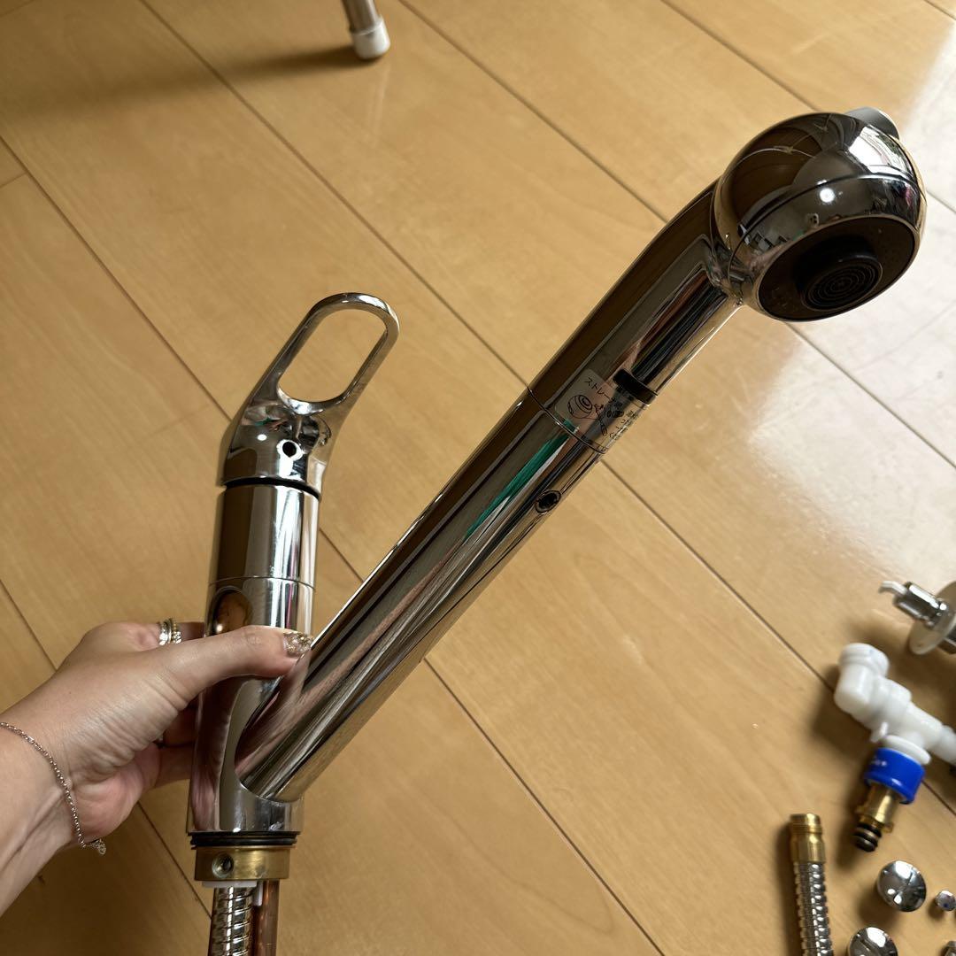 SANEI シングルワンホールスプレー分岐混合栓