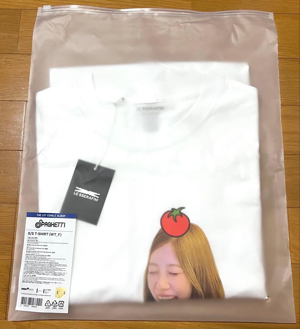 LE SSERAFIM spaghetti EAT IT UP Tシャツ カズハ