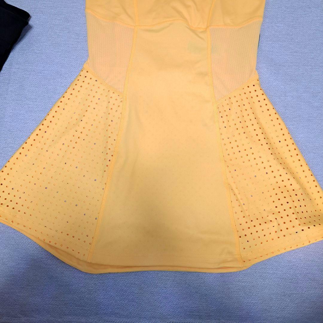未使用 adidas イエローテニスドレス L スポーツ アディダス