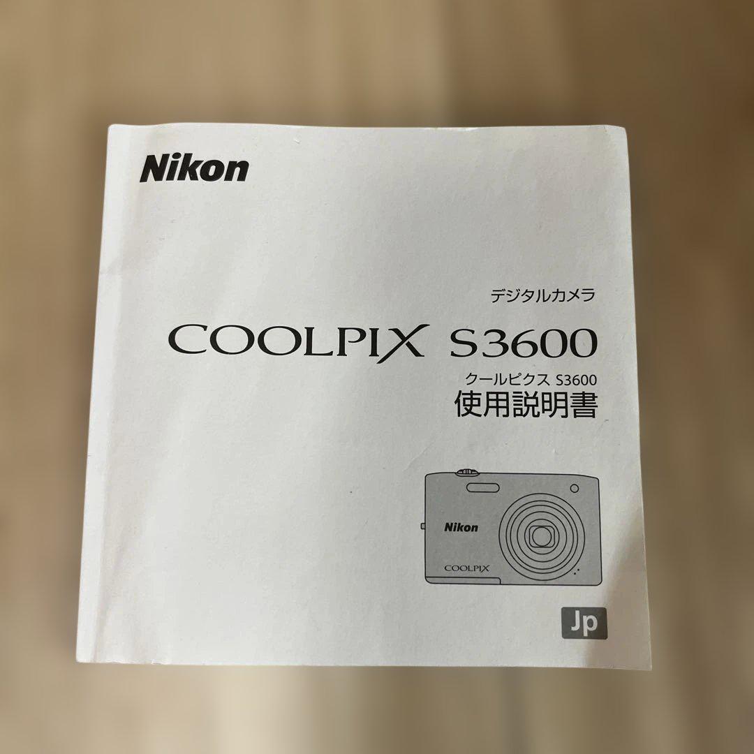 Nikon デジタルカメラ　COOLPIX クールピクス　S3600 ピンク