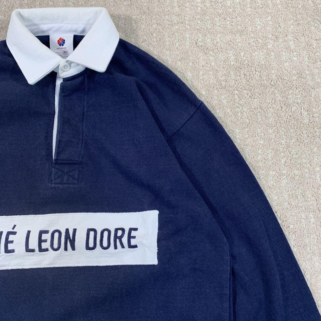 【CANADA製】AIME LEON DORE ラガーシャツ　ネイビー　M