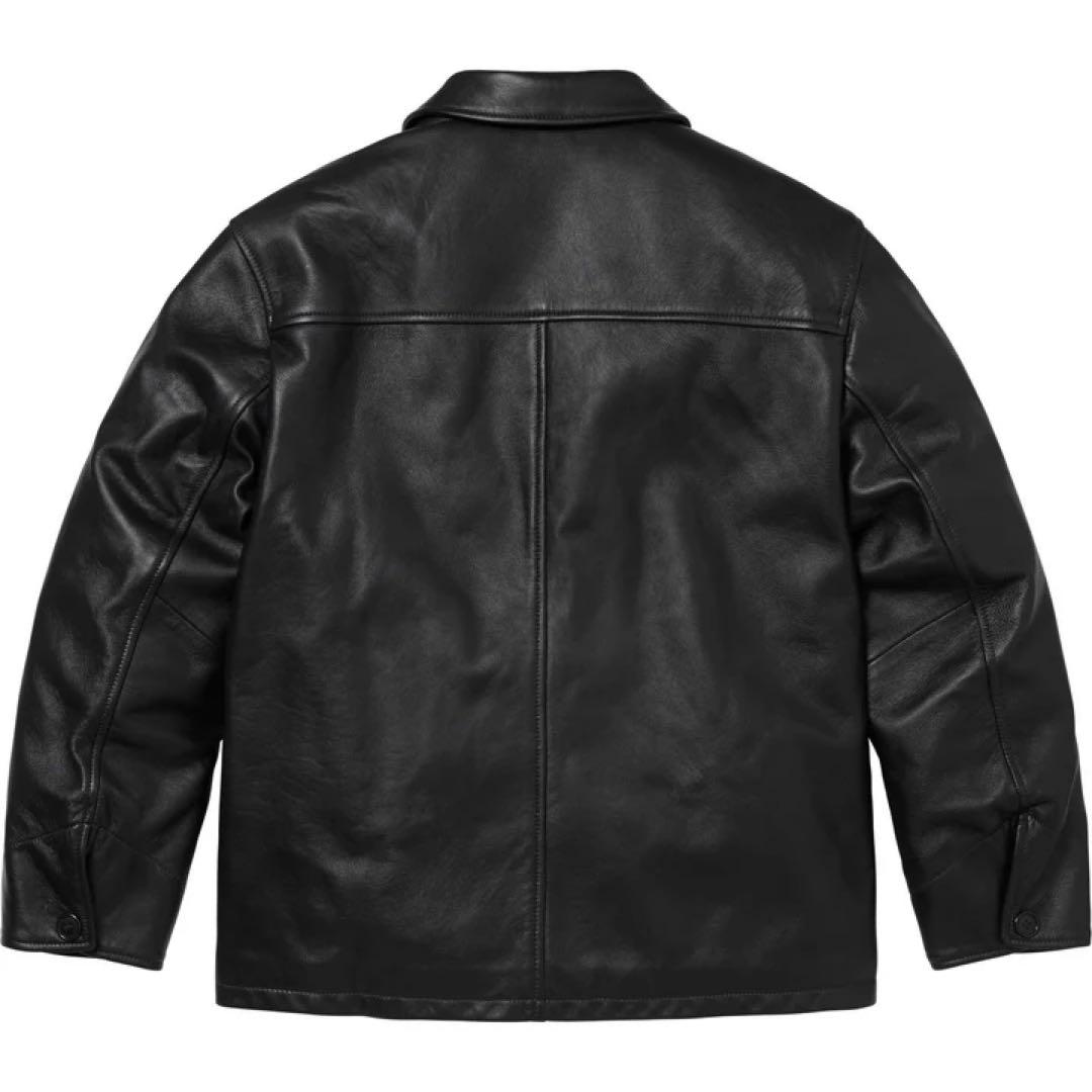 Supreme x Schott Leather Car Coat 黒XL