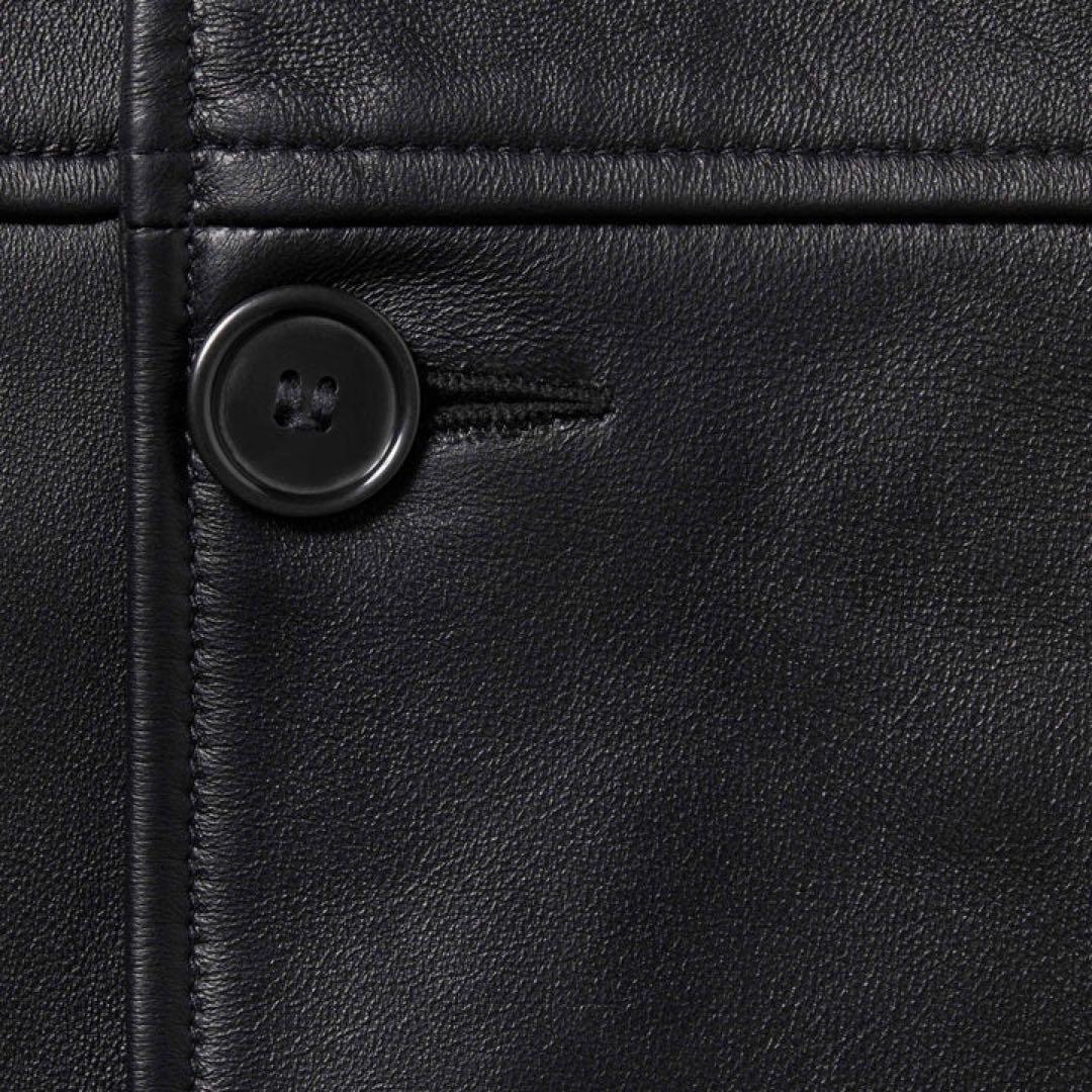 Supreme x Schott Leather Car Coat 黒XL
