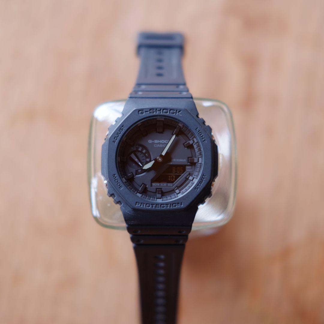 【美品】G-SHOCK GA-2100 オールブラック デジタル腕時計