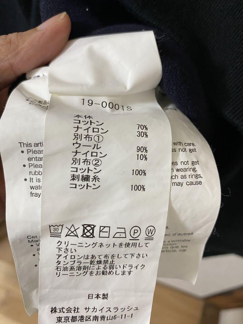 【値下げ✨】sacai サカイ　黒 フード付き パーカー レディース