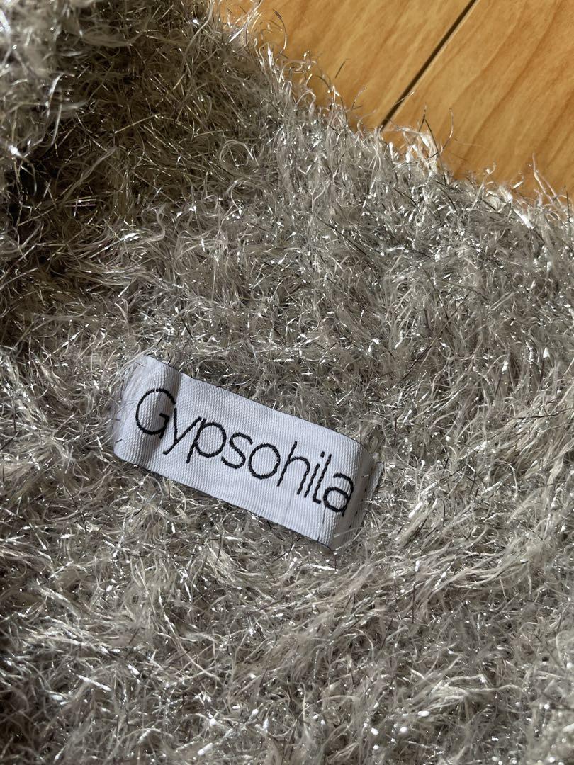 豪華 ジプソフィア Gypsohila グリッターベスト ゴールド トップス