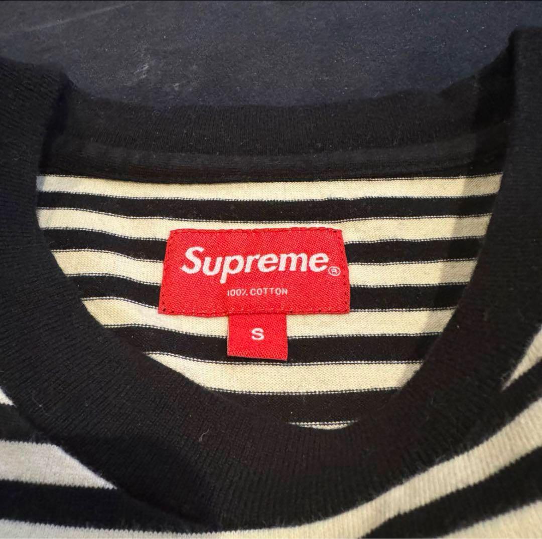 supreme ボーダー ロンT S