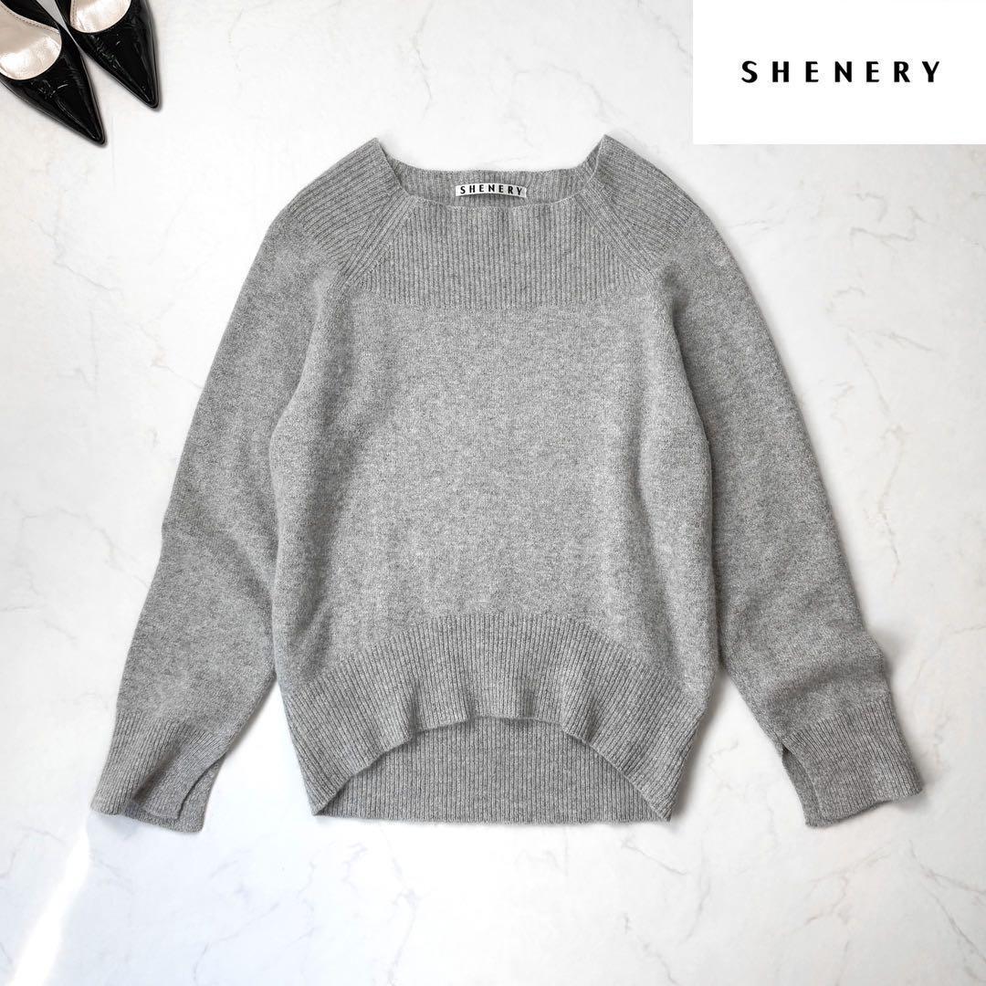 SHENERY ラウンドネック ラグランコクーンシルエットニットセーター 732