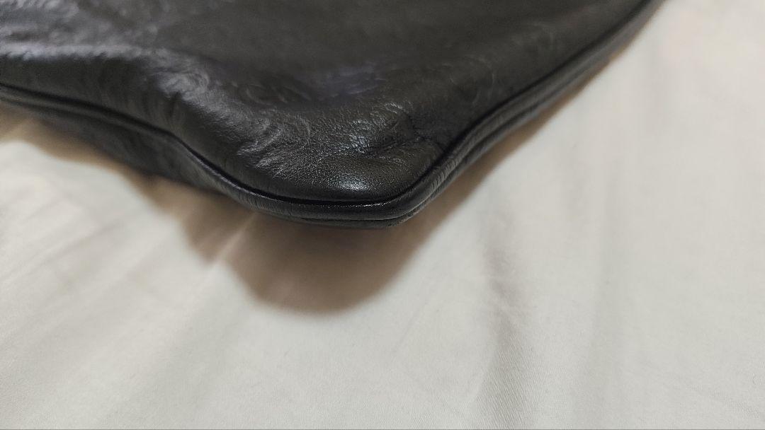 グッチ【GUCCI】グッチシマレザーショルダーバッグ　ブラック【中古】