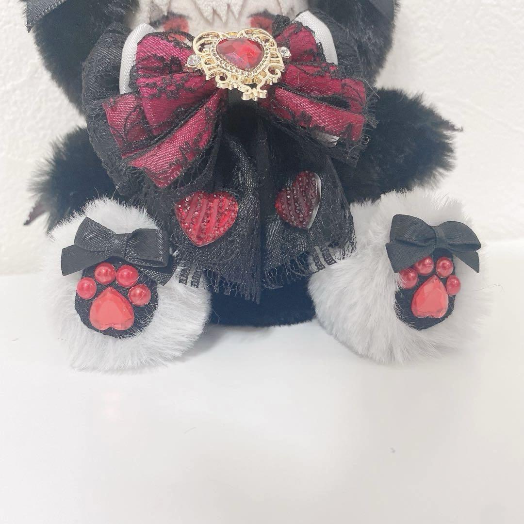 にじぱぺっと♡10cmサイズ ぬい服♡ブラック♡おすわりねこ