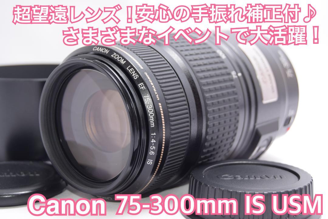 ❤美品❤手ぶれ補正付き❤️Canon EF75-300mm IS USMコンディション