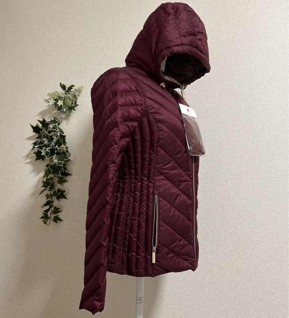 当店在庫してます！ 美品】マイケルコース ワインレッド ダウンジャケット フード ジャケット・アウター