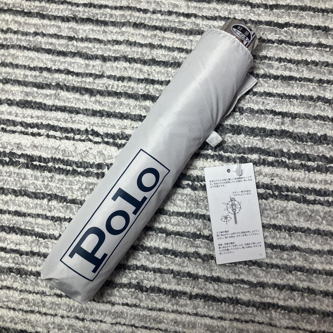 【未使用品】ポロラルフローレン ロゴ 軽量 折り畳み傘 ホワイト 5,500円