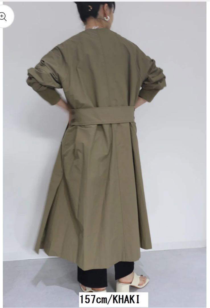 新品　タグ付き　ACUTA 袖リブバックベルトコート